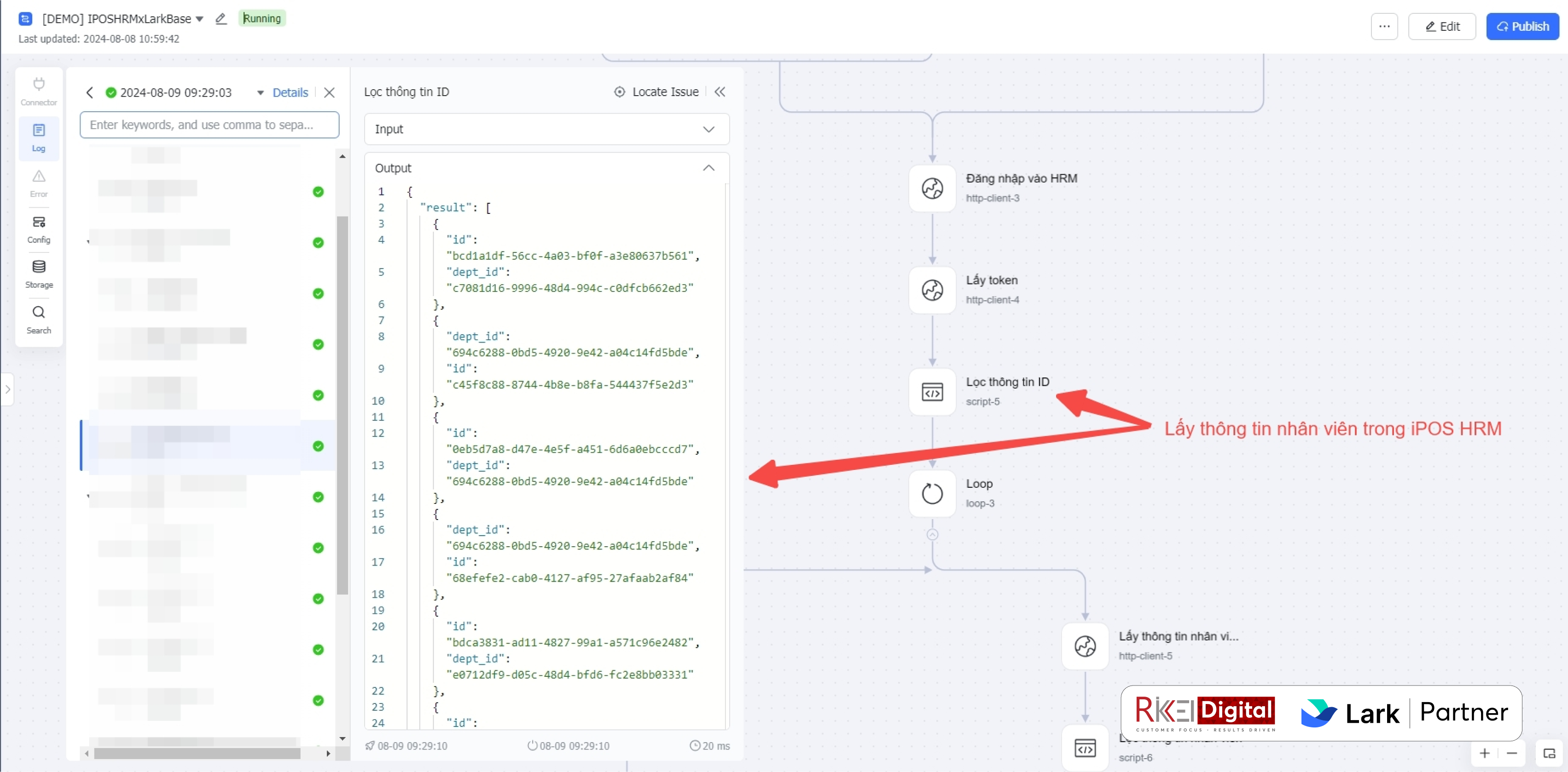 Dữ liệu HRM được đồng bộ qua Lark AnyCross